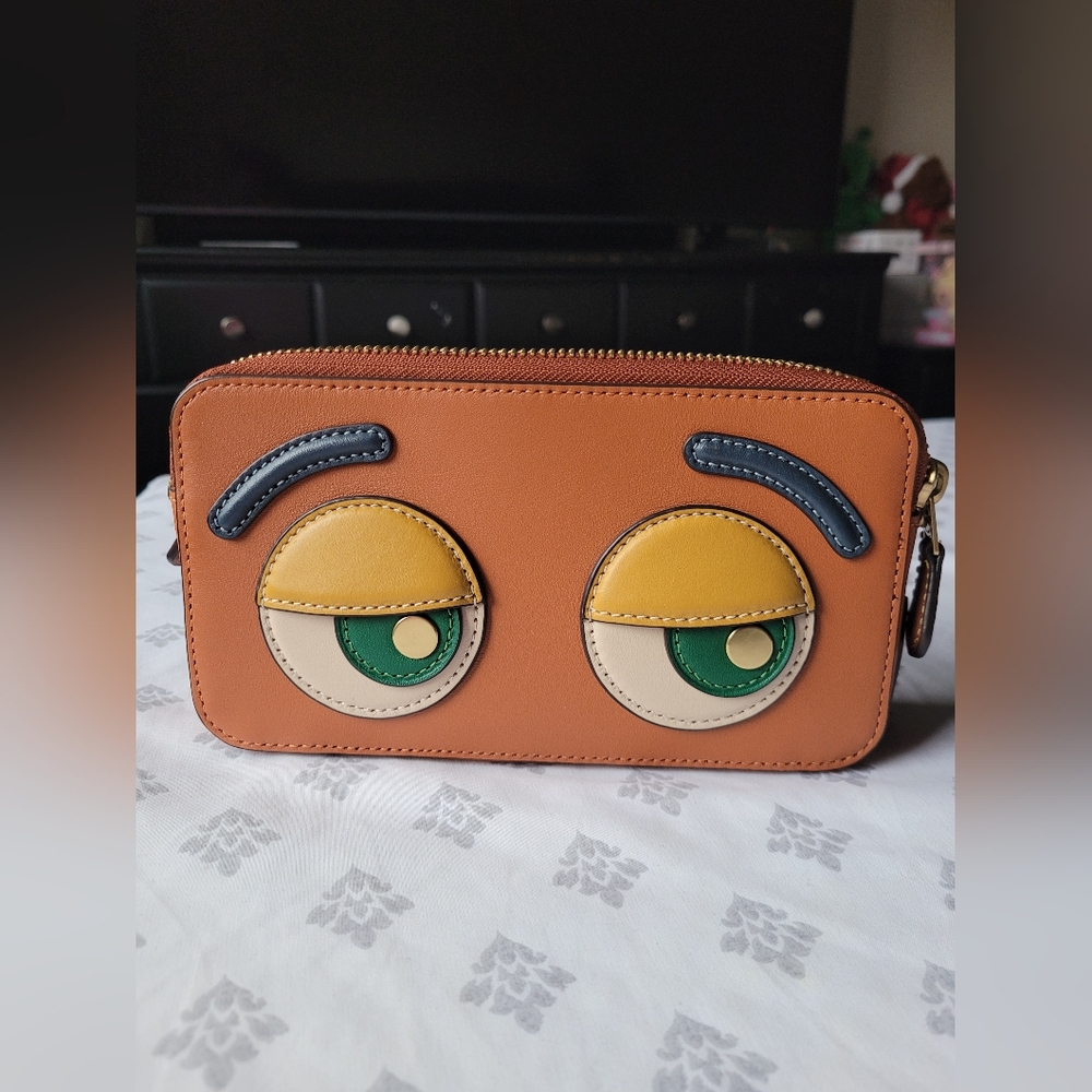Coach Coachies Dreamie Kira Crossbody Wristlet Limited Edition In Burnish Amber